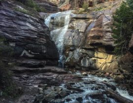 Hays Creek Falls from the Crystal River Upper Section in Colorado