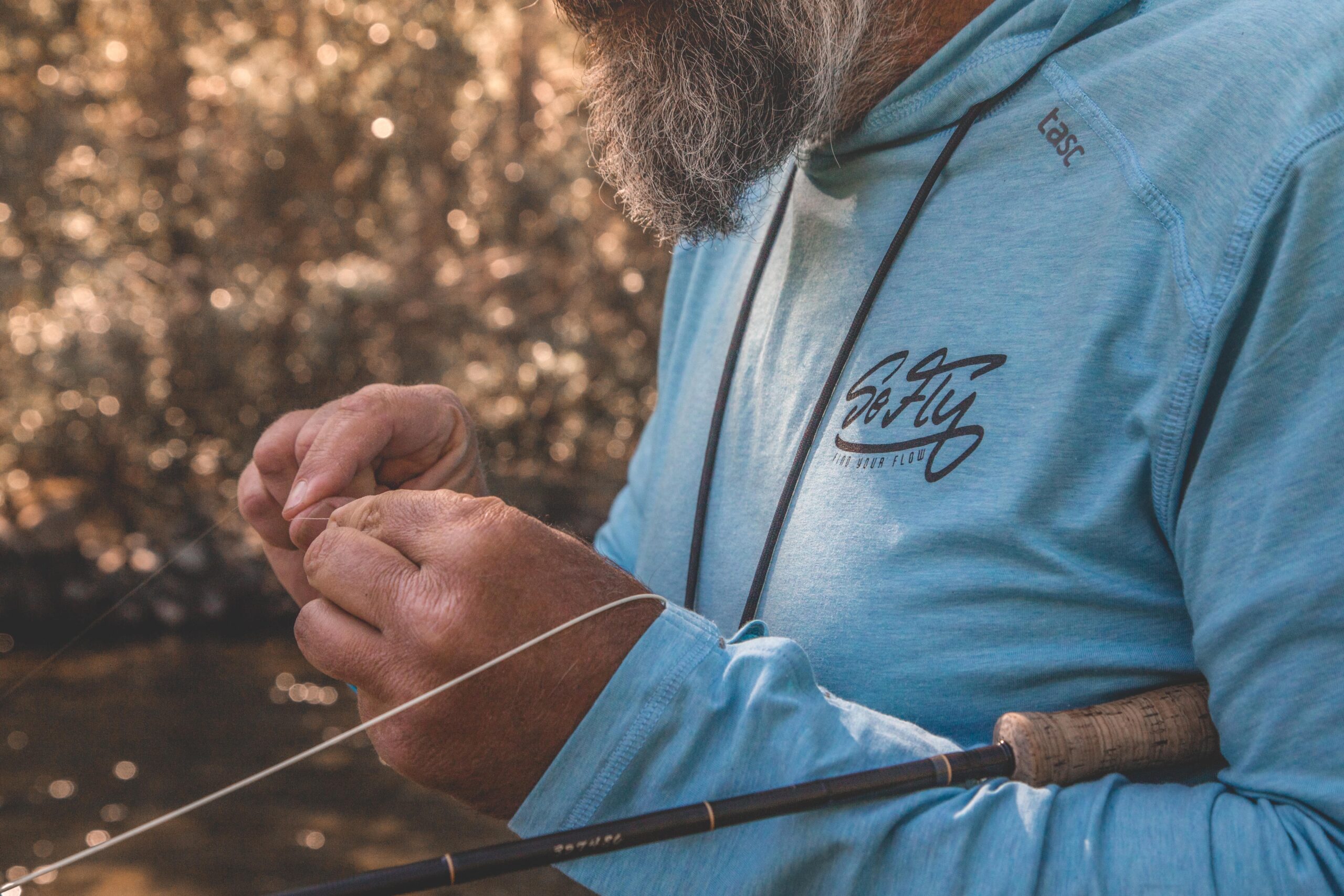 "Lengthening the distance between the dry fly and dropper requires a fresh piece of tippet and two additional knots."