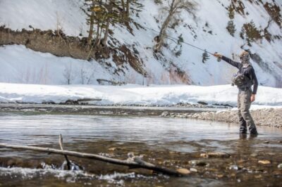 Here, I am attempting to high stick with a weighted fly line. The technical term for the u-shape fly line is sag.