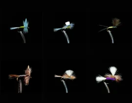 Fishing flies included in the BWO & Adams Fly Assortment