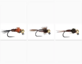 Fishing flies included in the Euro Hare and Pheasant Assortment